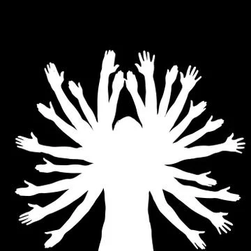 Vector silhouette of a man. Stock Illustration