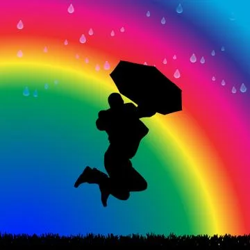 Vector silhouette of a man. Stock Illustration