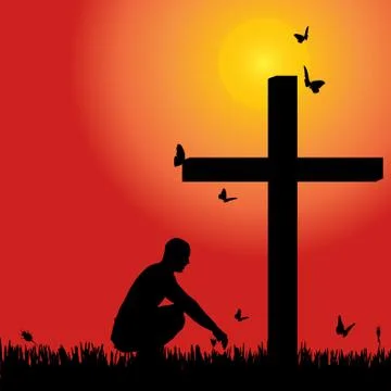 Vector silhouette  of man. Stock Illustration