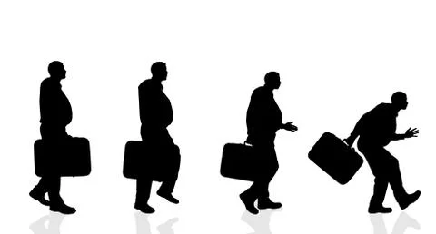 Vector silhouette  of man. Stock Illustration