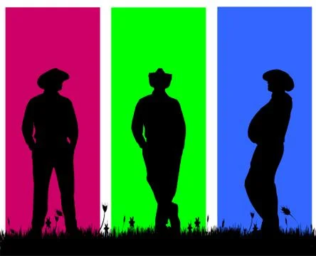 Vector silhouette of a man. Stock Illustration