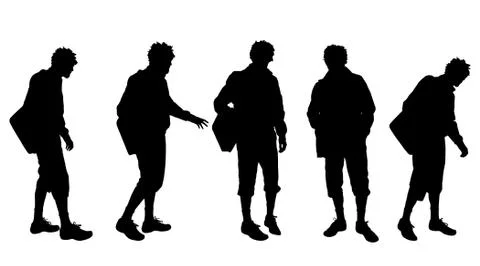 Vector silhouette of a man. Stock Illustration