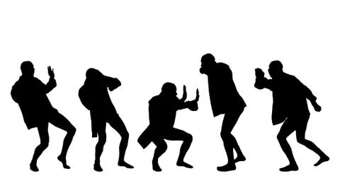 Vector silhouette of a man. Stock Illustration