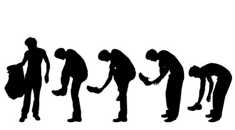 Vector silhouette of a man. Stock Illustration