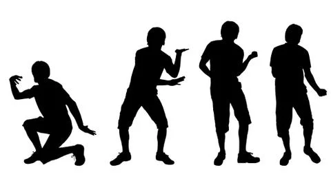 Vector silhouette of a man. Stock Illustration