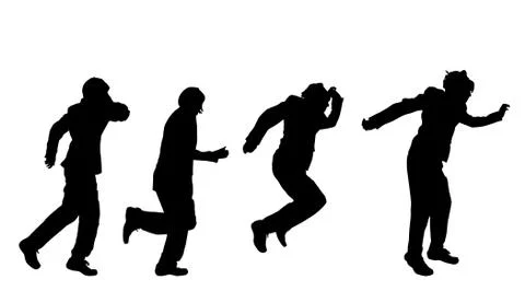 Vector silhouette of a man. Stock Illustration