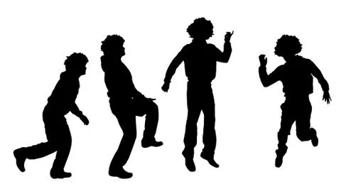 Vector silhouette of a man. Stock Illustration