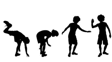 Vector silhouette of a man. Stock Illustration