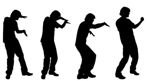 Vector silhouette of a man. Stock Illustration
