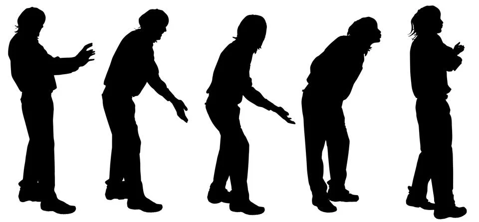 Vector silhouette of a man. Stock Illustration