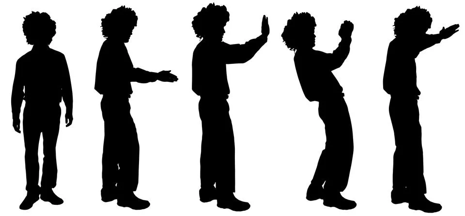Vector silhouette of a man. Stock Illustration