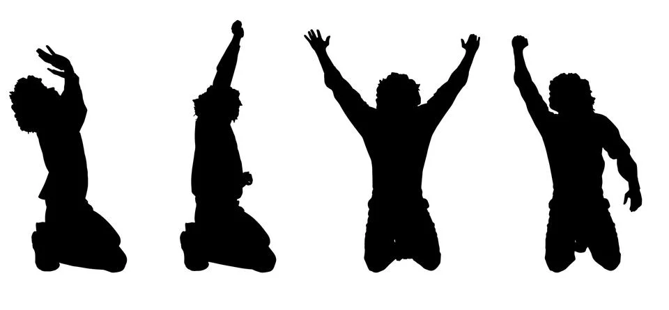 Vector silhouette of a man. Stock Illustration