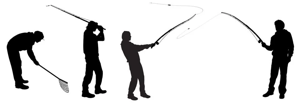 Vector silhouette of a man. Stock Illustration