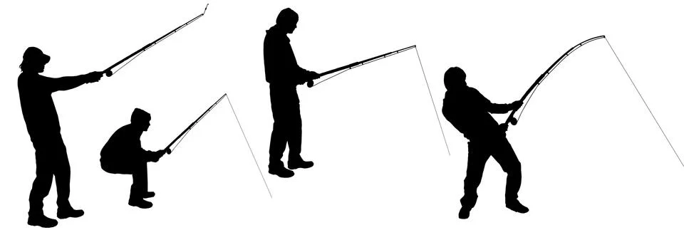 Vector silhouette of a man. Stock Illustration
