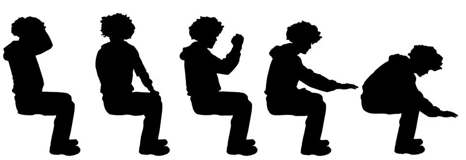 Vector silhouette of a man. Stock Illustration