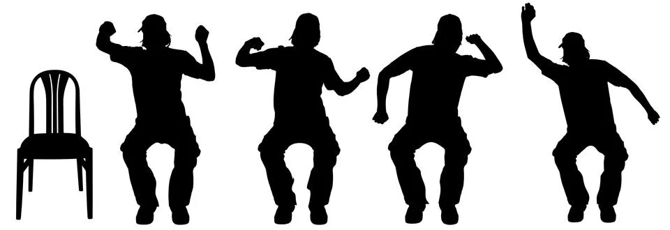 Vector silhouette of a man. Illustrazione stock