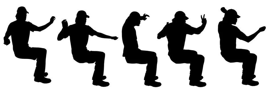 Vector silhouette of a man. Stock Illustration