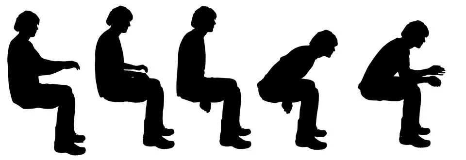 Vector silhouette of a man. Stock Illustration