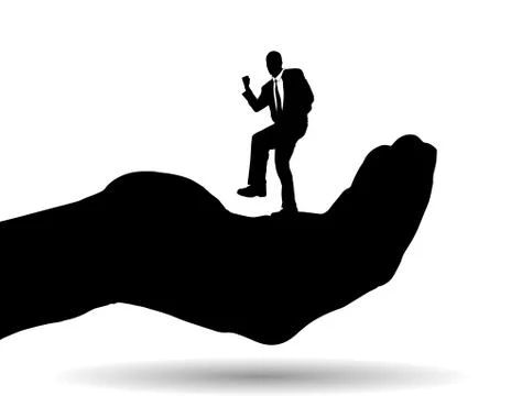 Vector silhouette of a man. Stock Illustration