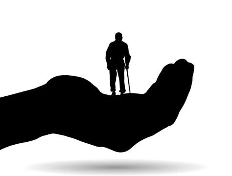 Vector silhouette of a man. Stock Illustration