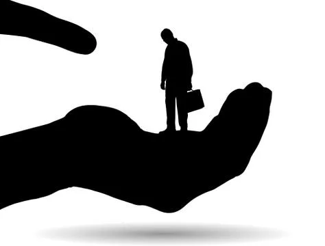 Vector silhouette of a man. Stock Illustration
