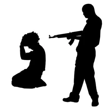 Vector silhouette of a man. Stock Illustration