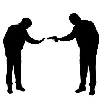 Vector silhouette of a man. Stock Illustration