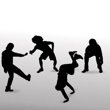 Vector silhouette of a man. Stock Illustration