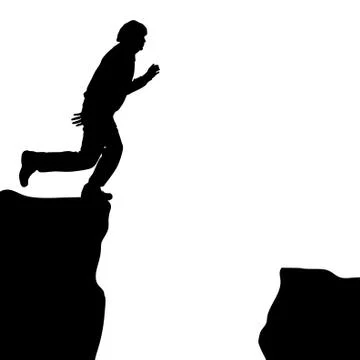 Vector silhouette of a man. Stock Illustration