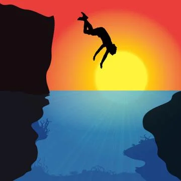 Vector silhouette of a man. Stock Illustration