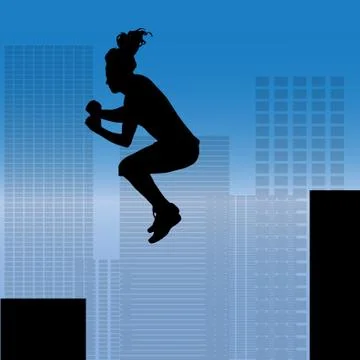 Vector silhouette of a man. Stock Illustration