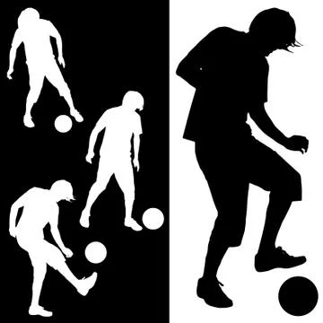 Vector silhouette of a man. Illustrazione stock