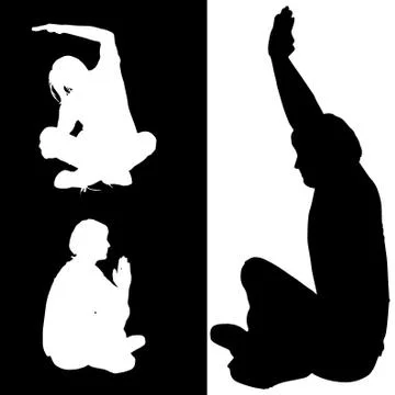 Vector silhouette of a man. Stock Illustration