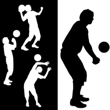 Vector silhouette of a man. Stock Illustration