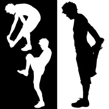 Vector silhouette of a man. Stock Illustration