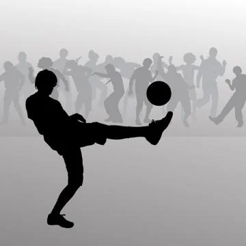 Vector silhouette of a man. Illustrazione stock