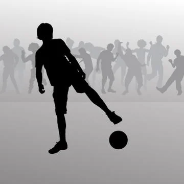Vector silhouette of a man. Illustrazione stock
