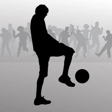 Vector silhouette of a man. Illustrazione stock