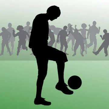 Vector silhouette of a man. Illustrazione stock