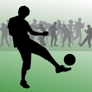 Vector silhouette of a man. Illustrazione stock