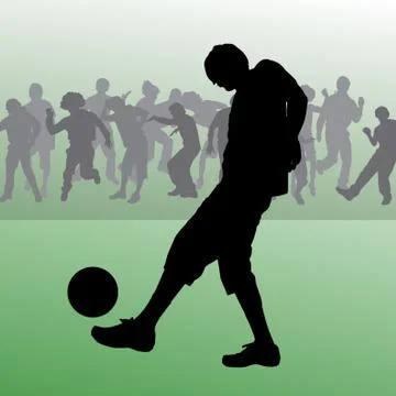 Vector silhouette of a man. Illustrazione stock