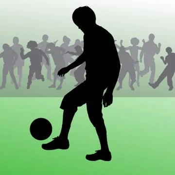 Vector silhouette of a man. Stock Illustration