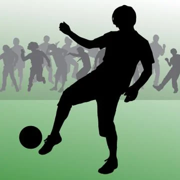 Vector silhouette of a man. Illustrazione stock