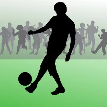 Vector silhouette of a man. Stock Illustration