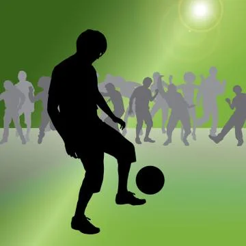 Vector silhouette of a man. Illustrazione stock