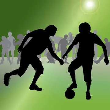 Vector silhouette of a man. Illustrazione stock