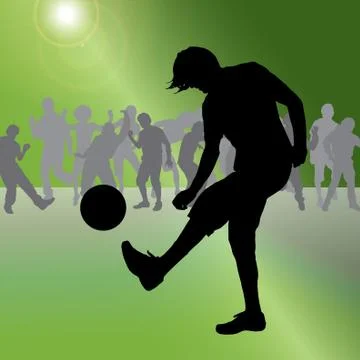 Vector silhouette of a man. Illustrazione stock