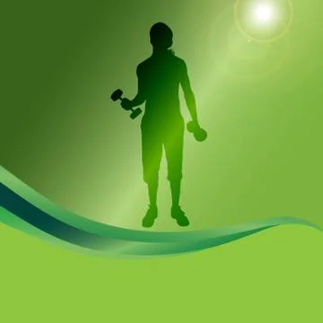 Vector silhouette of a man. Stock Illustration