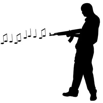 Vector silhouette of a man. Stock Illustration