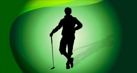 Vector silhouette of a man. Stock Illustration